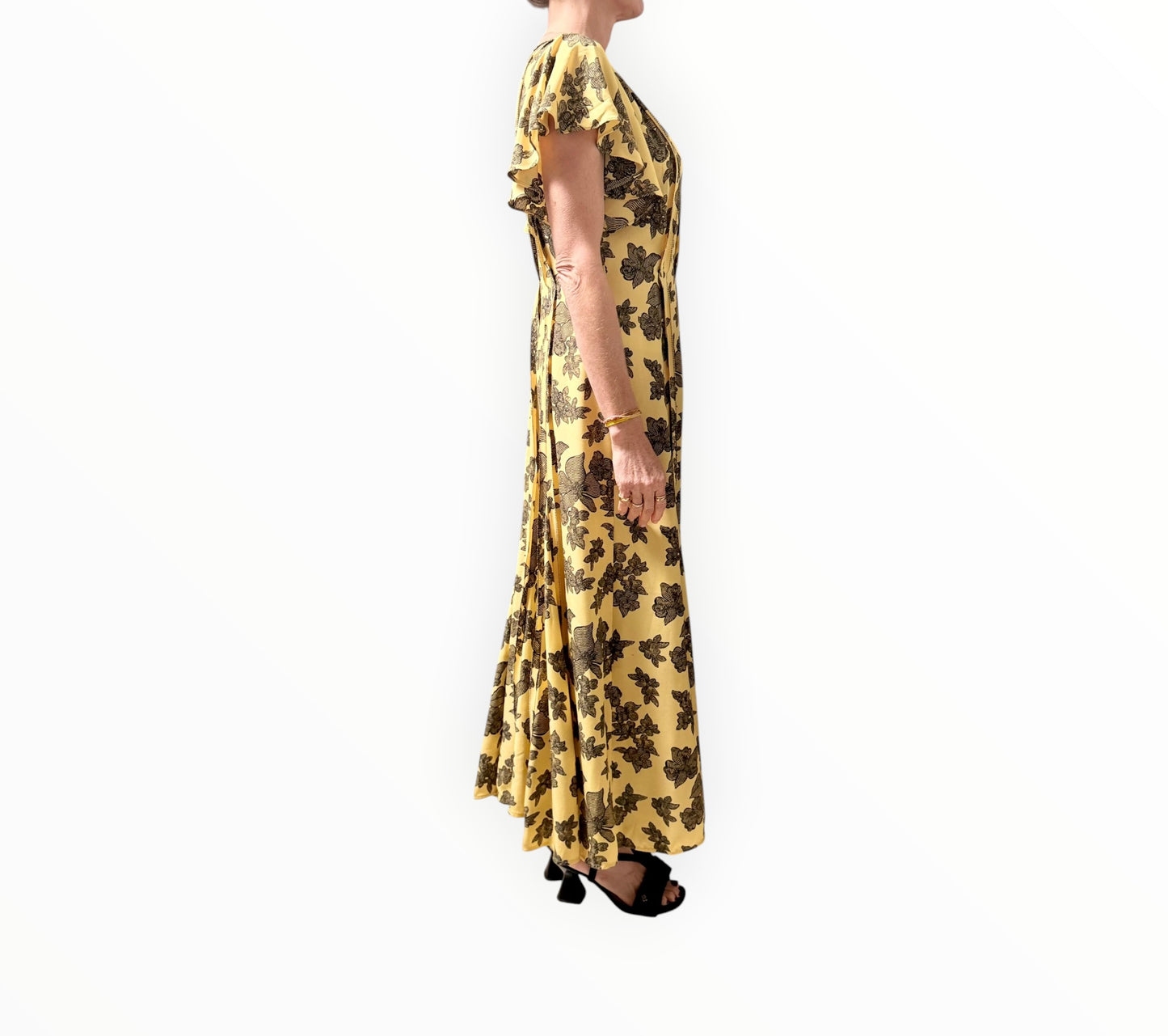 Ulla Johnson Evette Maxi Dress - Yellow - Size AU10