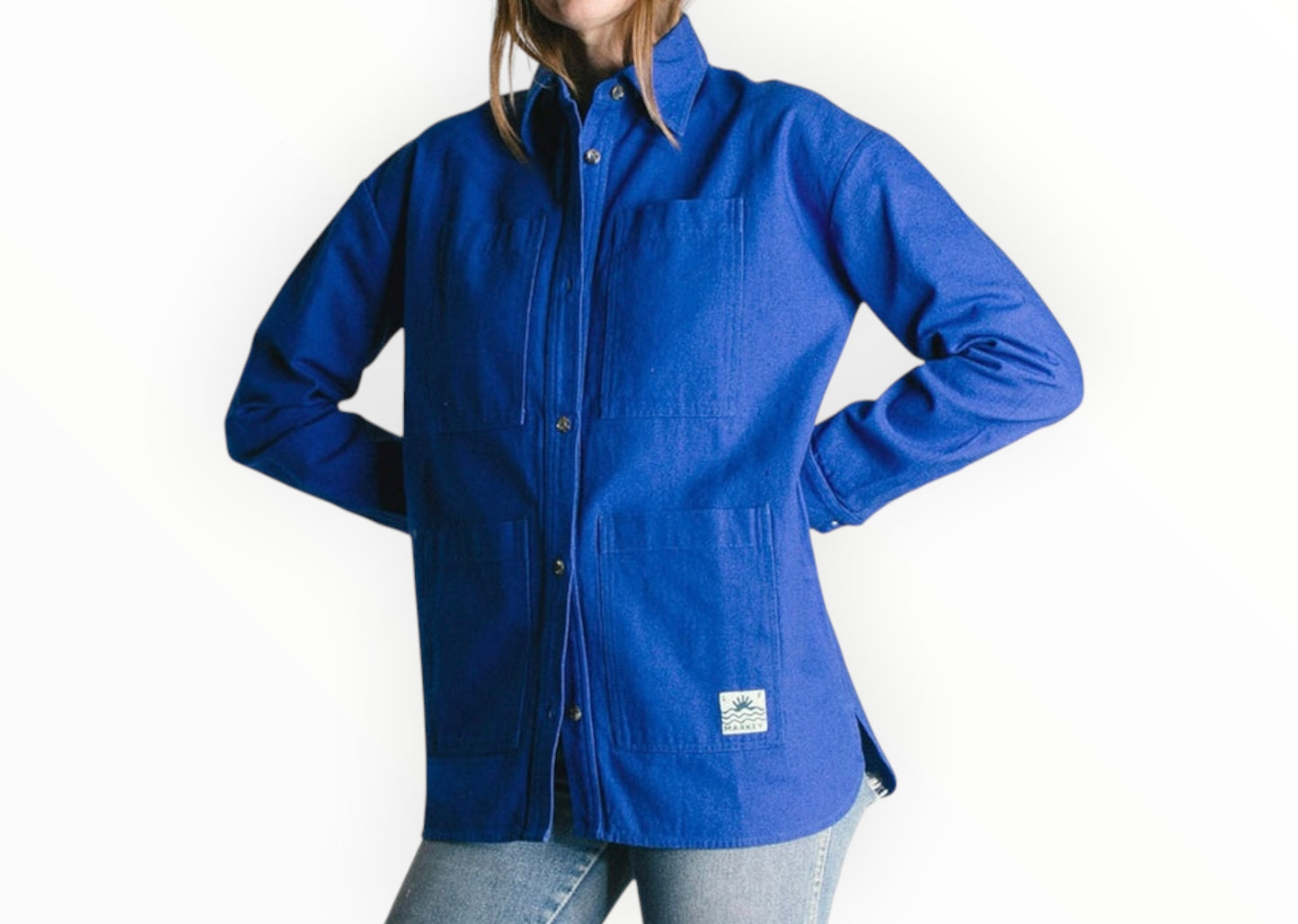 L F Markey Carson Chore Coat - Electric Blue - Size AU10