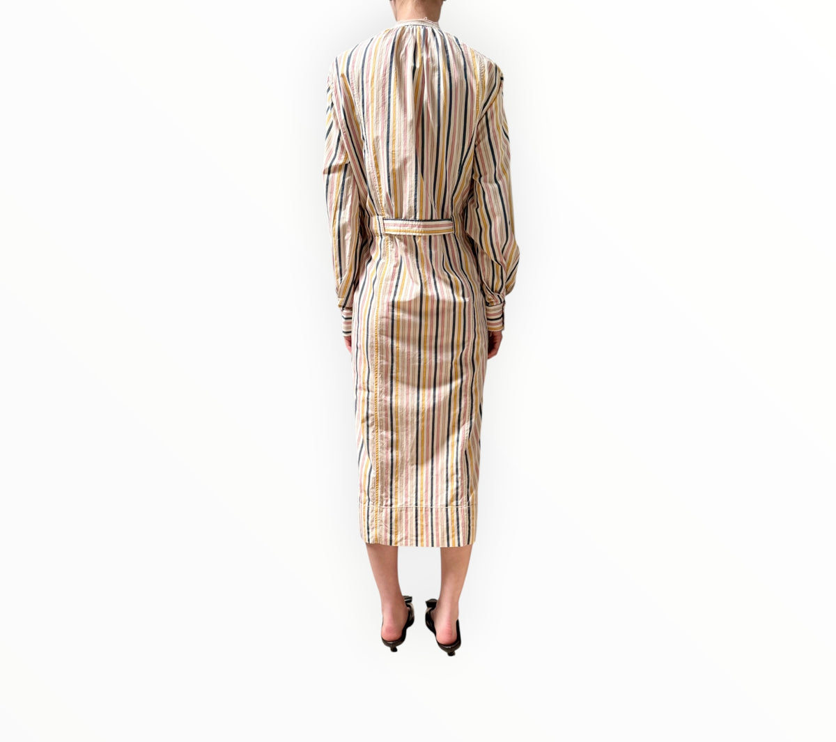 RT006436 - Bassike Striped Tie Dress - Multi - Size 3