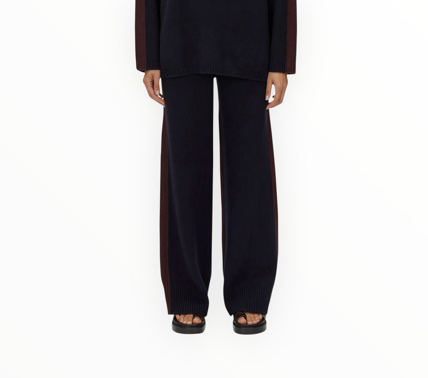 Camilla and Marc Zagara Knit Pants - Navy/Dark Sepia - Size XS