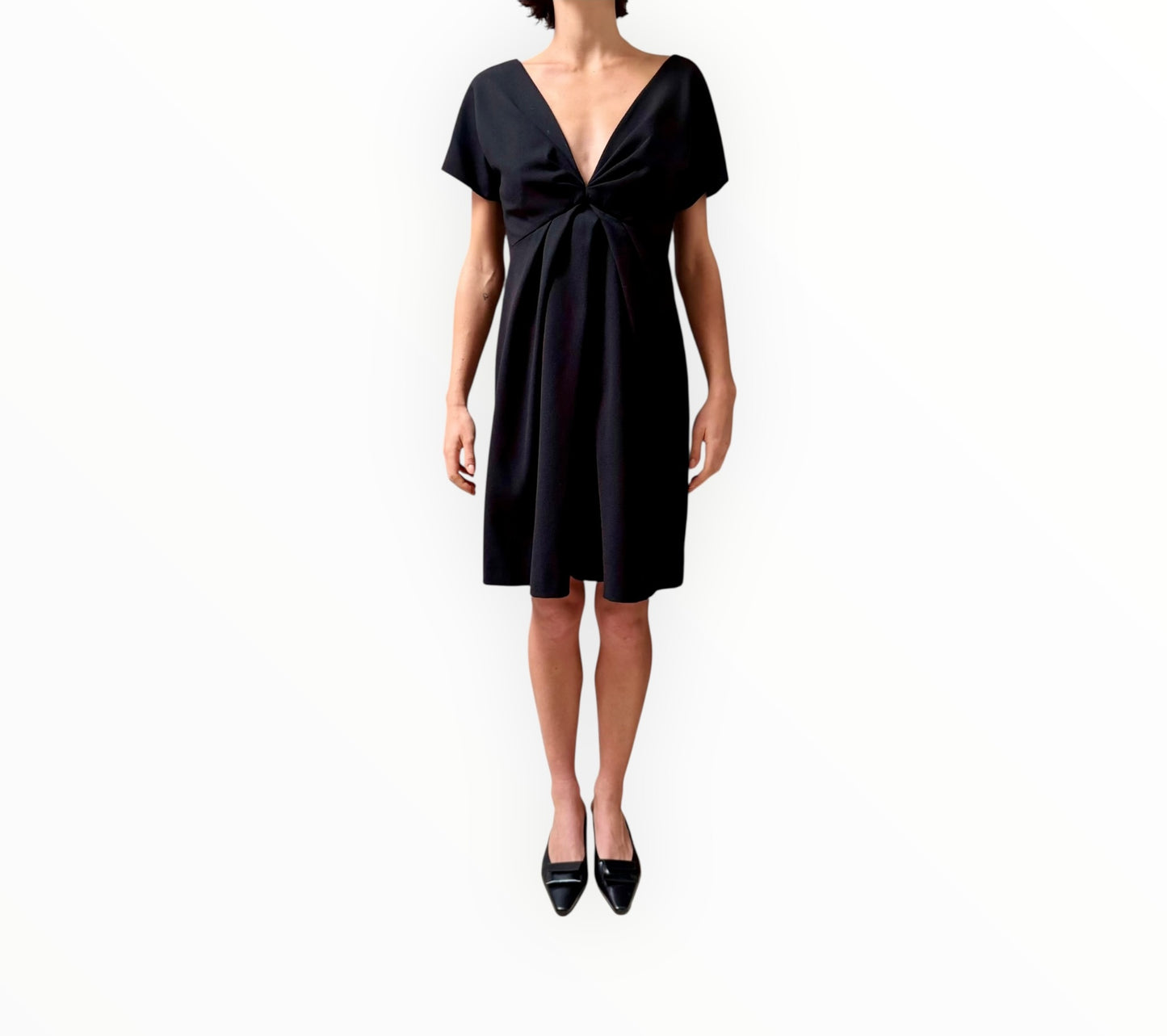 Alexander McQueen Wool Crepe Dress - Black - Size 42