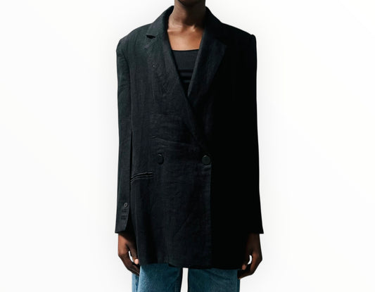 St Agni Split Sleeve Blazer - Black - Size S
