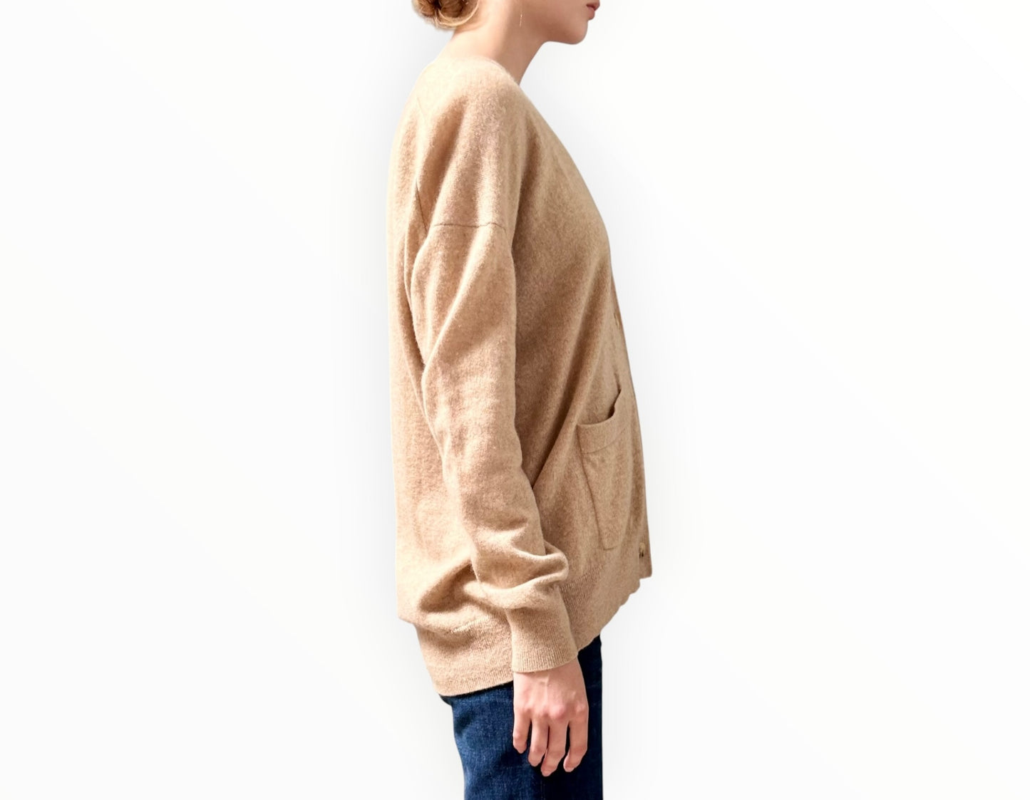 Maje Cashmere Cardigan - Camel - Size 2