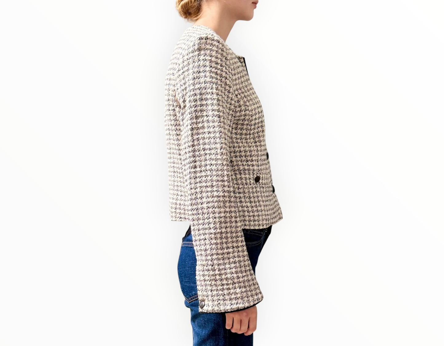 Rag & Bone Carmen Jacket - White/Black - Size AU10