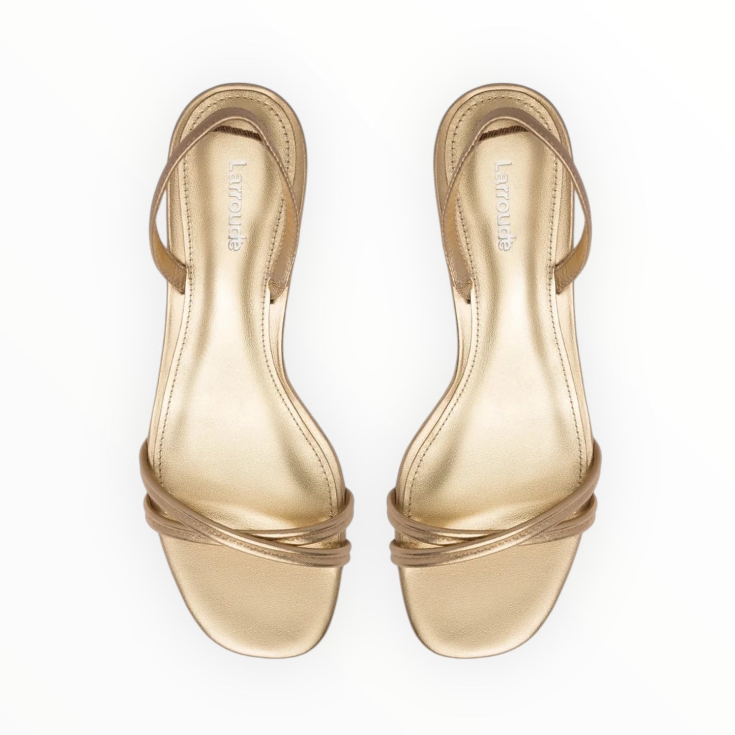 Larroude Mini Annie Sandal - Gold - Size 9