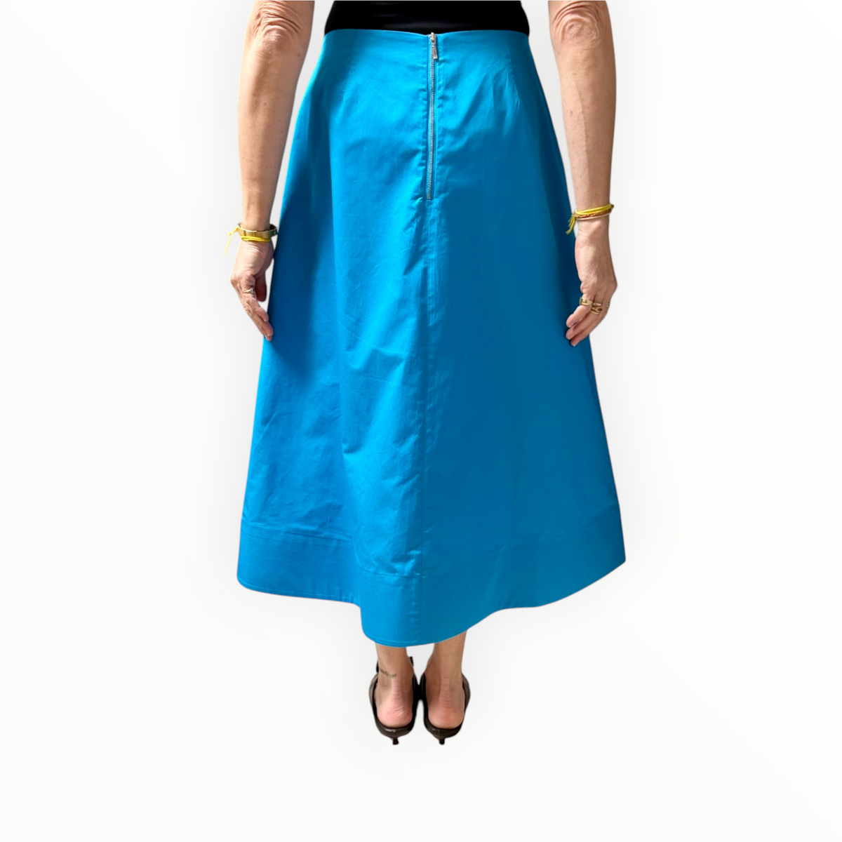 RT006335 - Jac + Jack Bias Cut Skirt - Cobalt - Size AU10