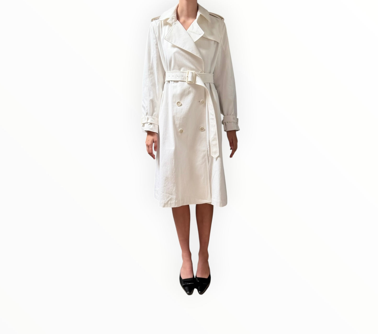 Scanlan Theodore Classic Trench Coat - White - Size AU8