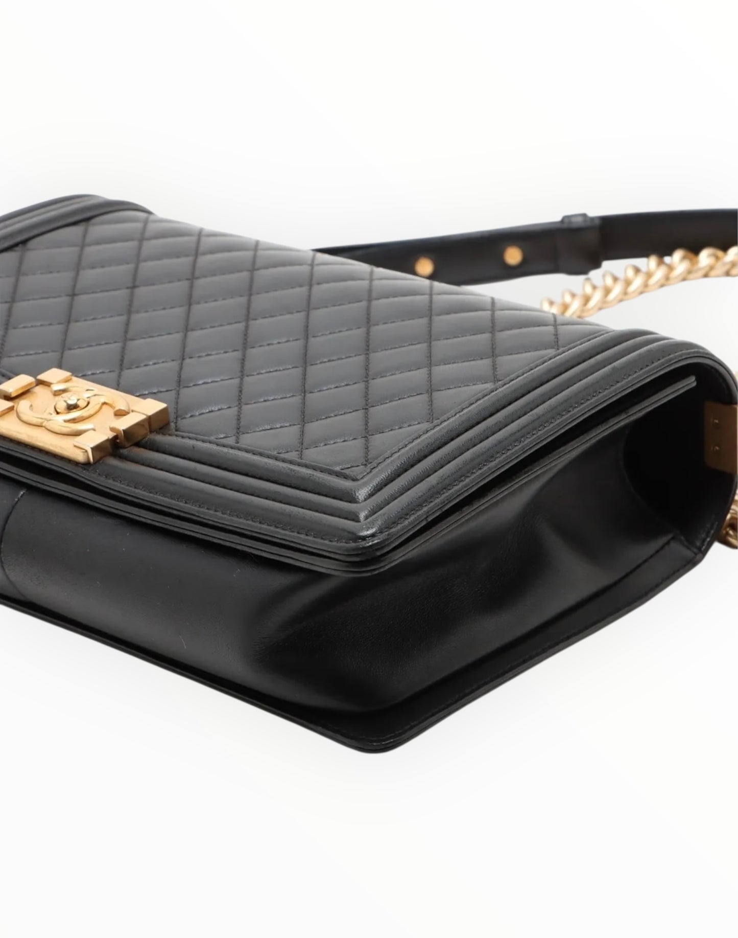 Chanel Large Boy Bag - Black Size: H17.5cm x W28cm x D7.5cm