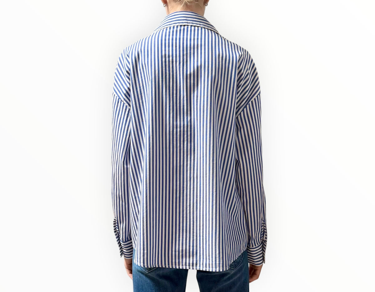RT006365 - The Olly Striped Shirt - Blue/White - Size S