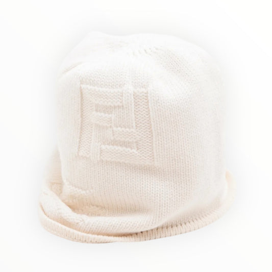 Fendi Knit Beanie - Winter White - Size OS
