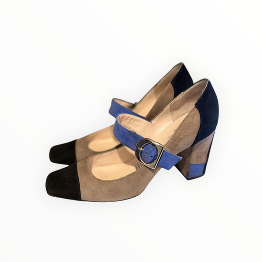 Emilio Pucci Patchwork Heels - Multi - Size 36.5