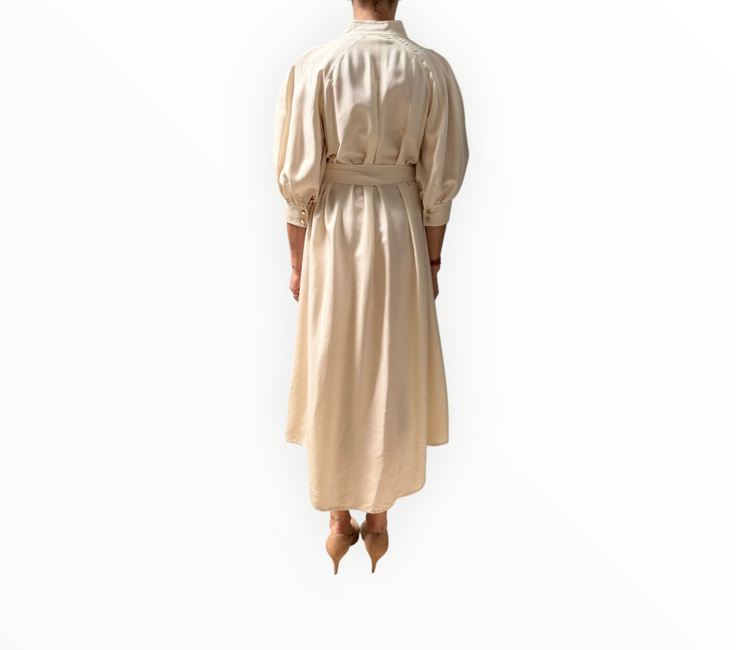 Zimmermann Long Concealed Placket Dress - Beige - Size 1