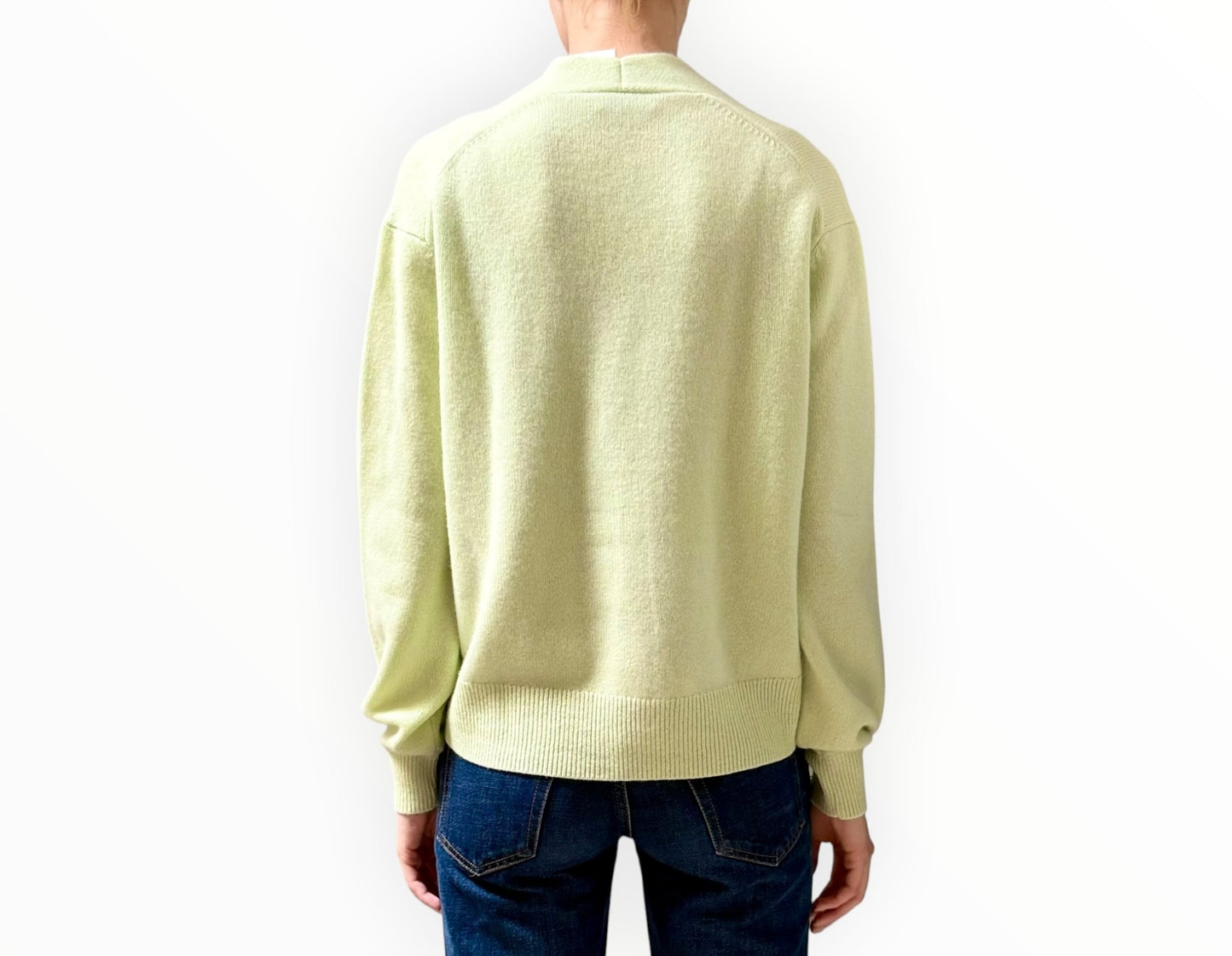 Scanlan Theodore Pin Detail Cashmere Cardigan - Pale Mint - Size S