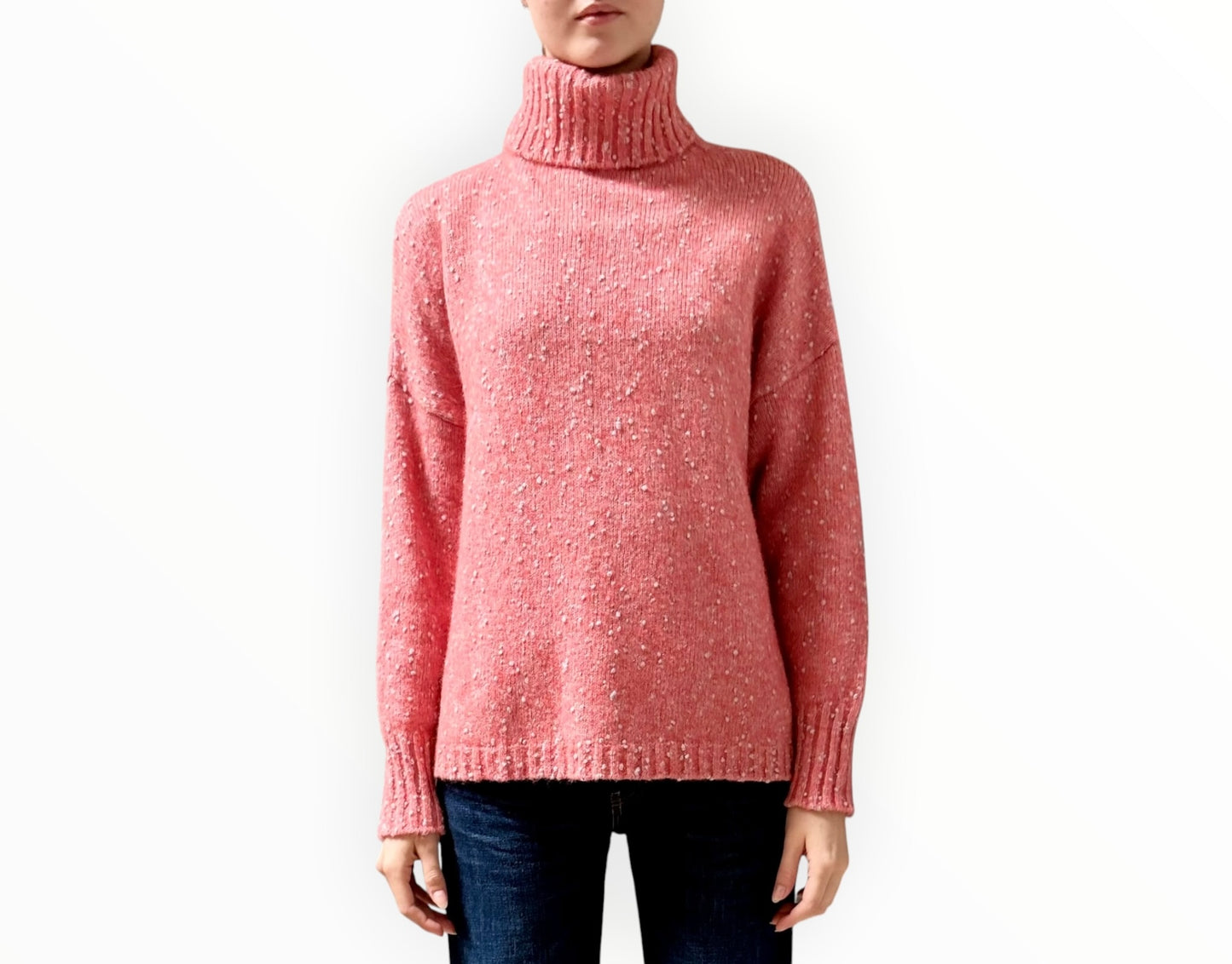 Beatrice B Fleck Knit - Coral Grey- Size S