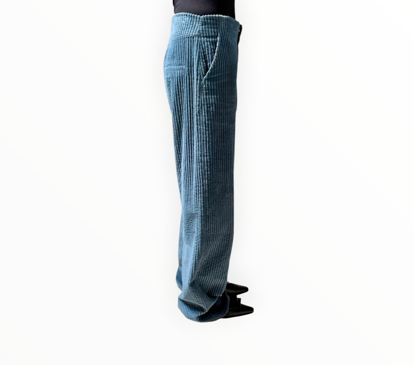 Scanlan Theodore Wide-Leg Corduroy Pants - Steel Blue - Size AU10