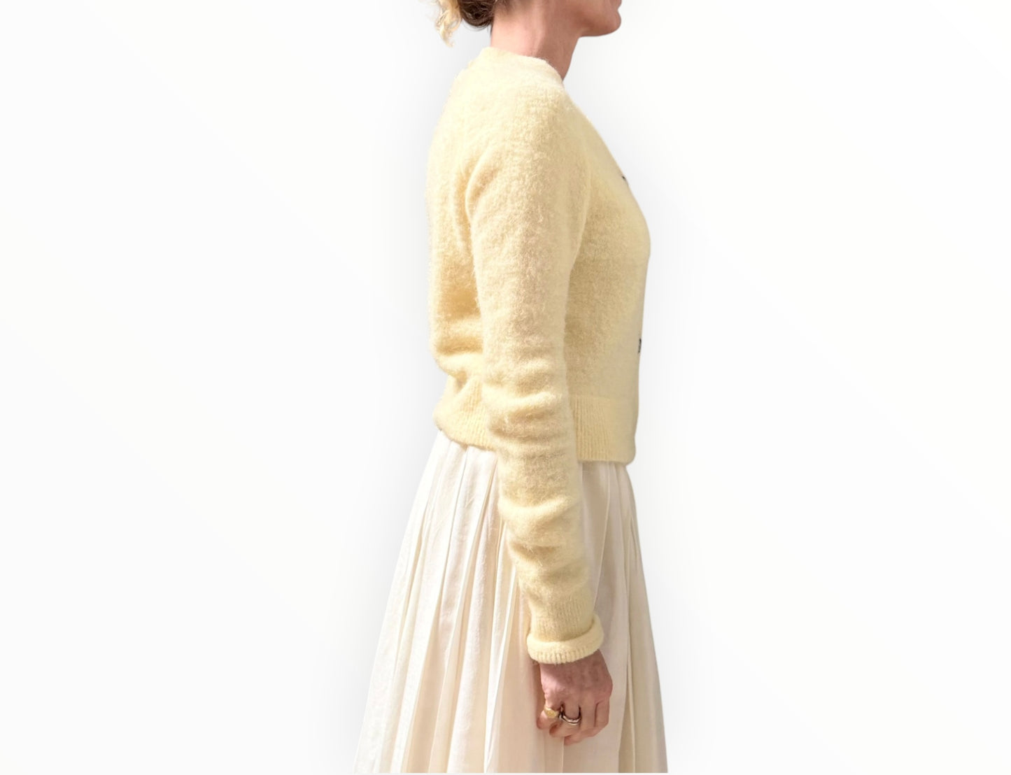 Acne Studios Cropped Cardigan - Yellow - Size XS