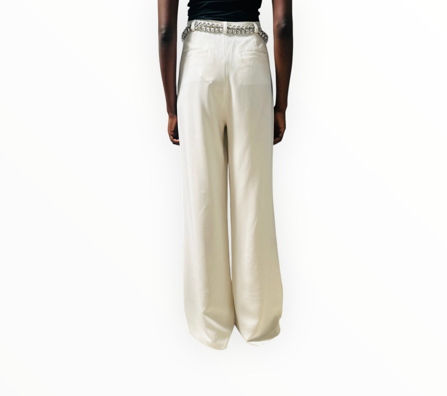 Cinq A Sept Rhinestone Pants - White - Size 10