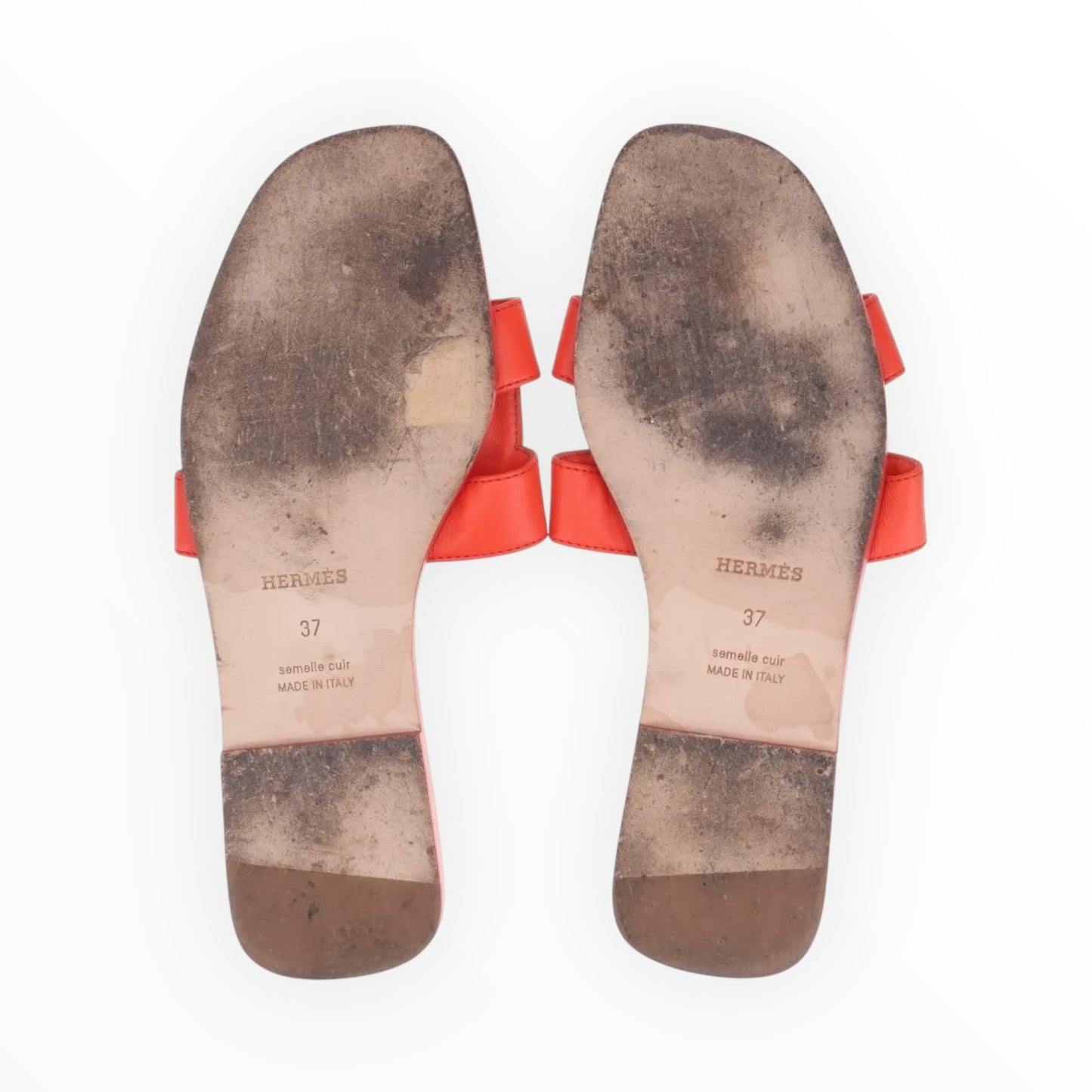 Hermes Oran Sandals - Orange - Size 37