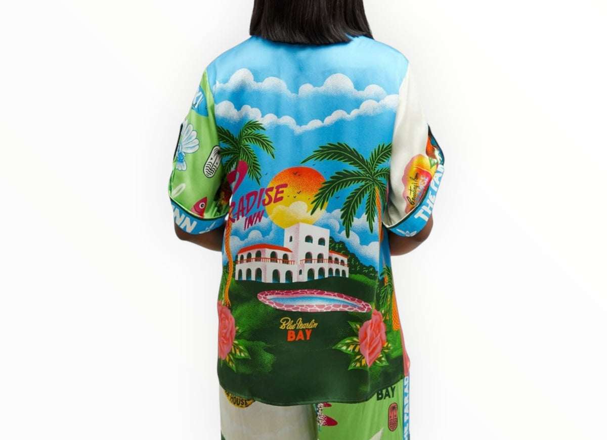 RT006283 - Alemais Paradiso Silk Shirt - Multi - Size AU8