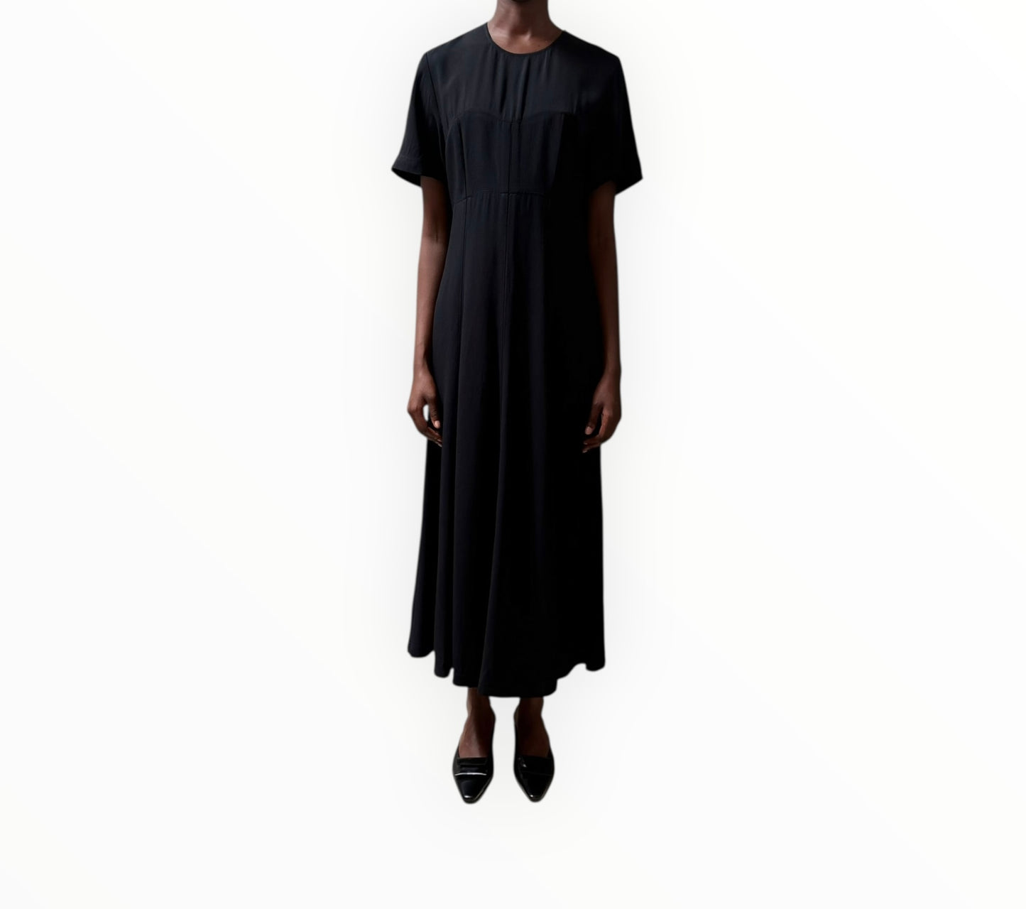 Proenza Schouler Crepe Midi Dress - Black - Size AU12