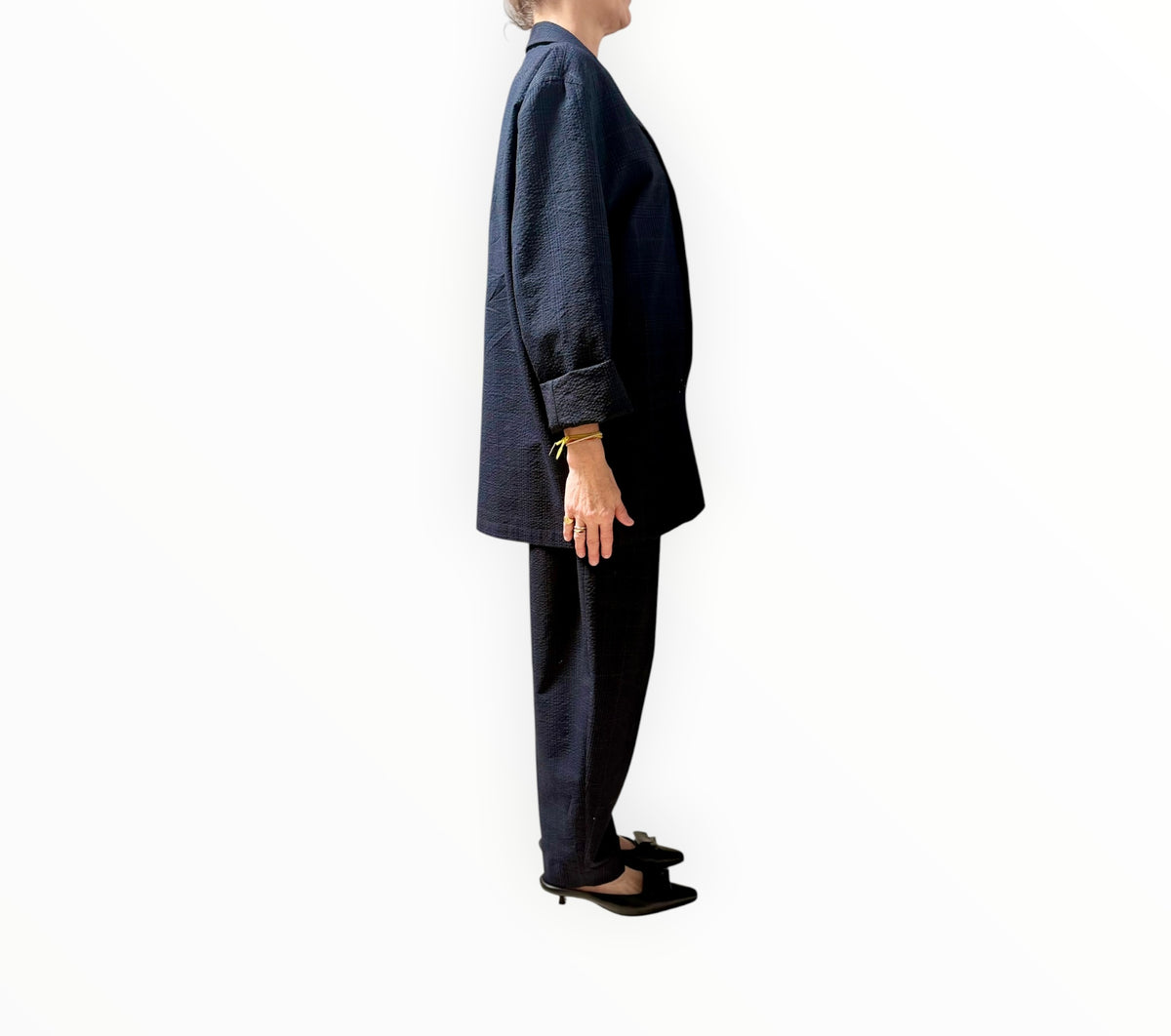 RT006451 - Lemaire Check Suit - Black Check - Size M
