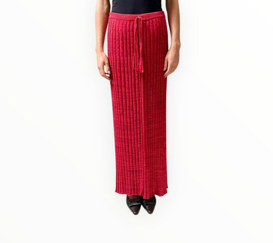 Christopher Esber Pleated Knit Tie Skirt - Red - Size L