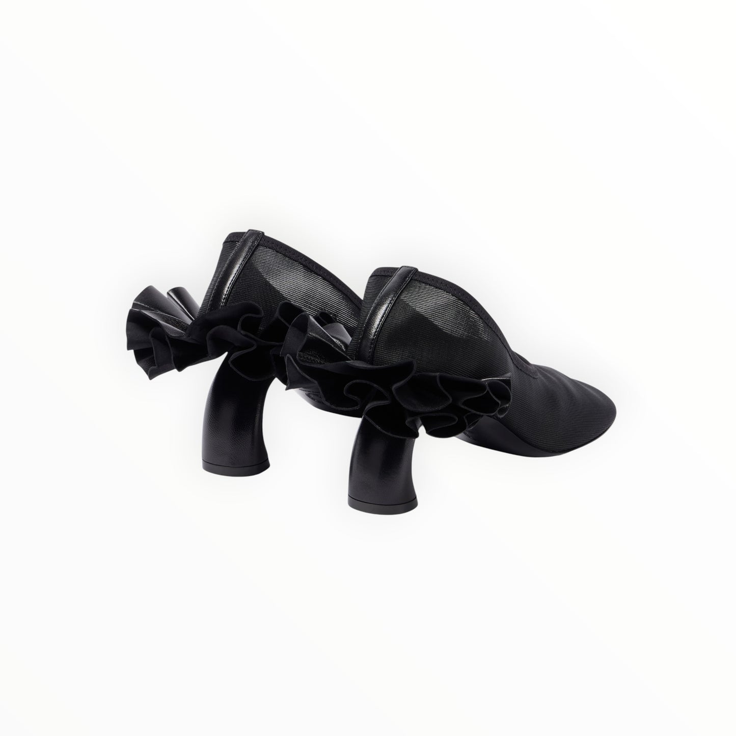 Dries Van Noten Frill Heel Shoes - Black - Size 39