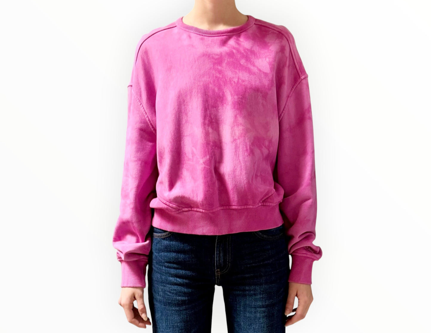 Isabel Marant Etoile Flocked Sweatshirt - Hot Pink - Size 38