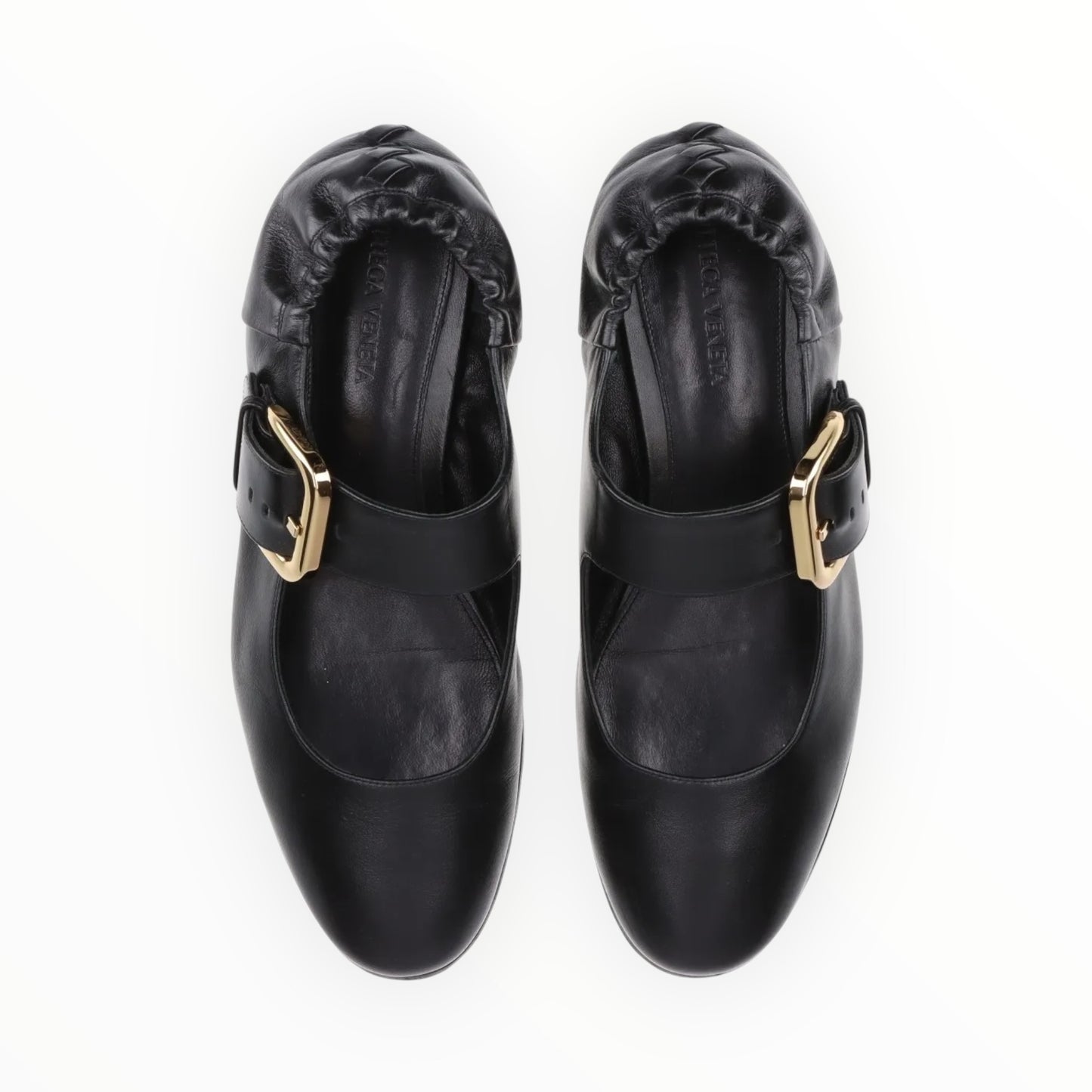 Bottega Veneta Astaire Mary-Jane Ballerina Flats - Black - Size 38