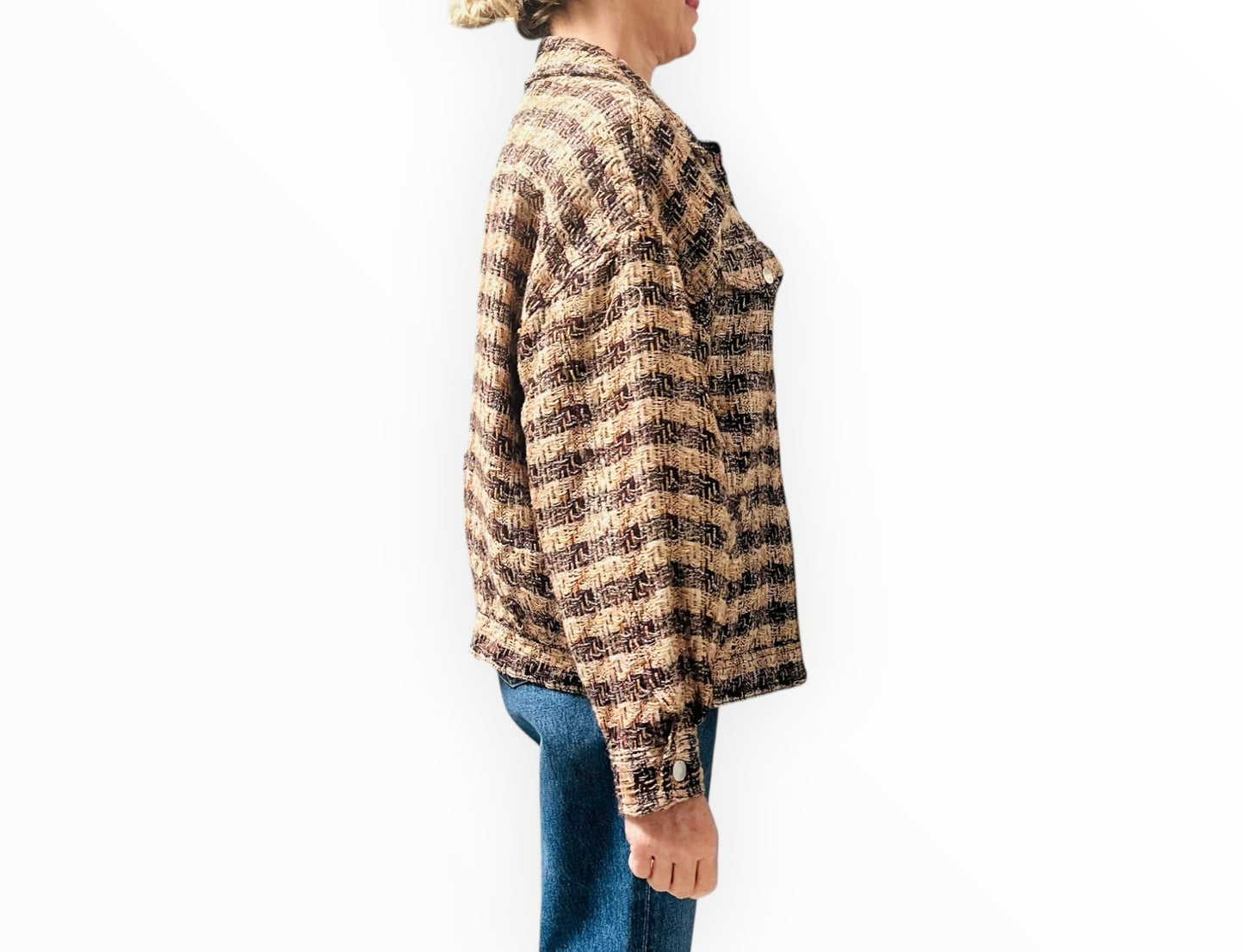 Iro Siema Metallic Shirt Jacket - Multi - Size 36