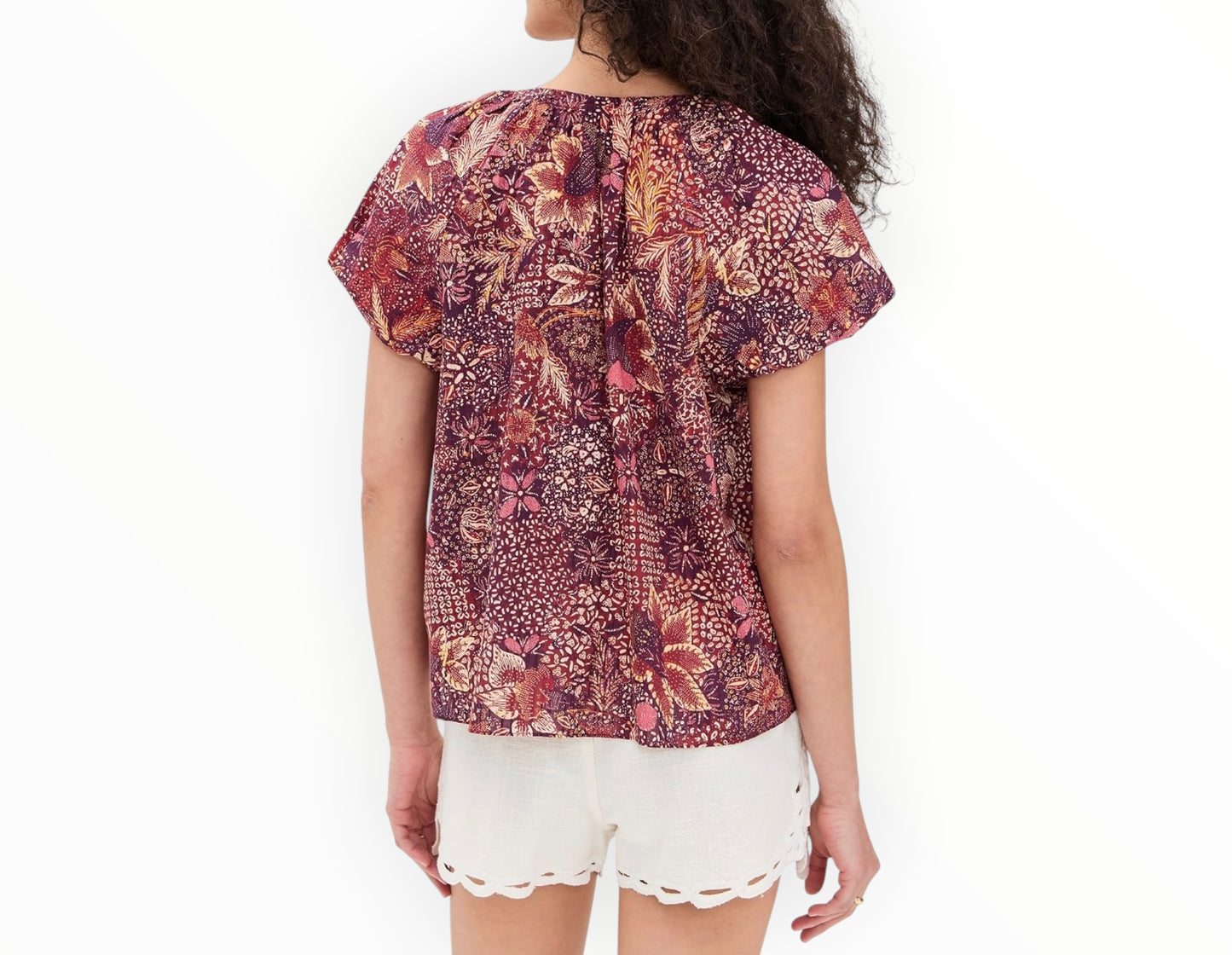 RT006261 - Ulla Johnson Issa Top - Red/Purple - Size AU10