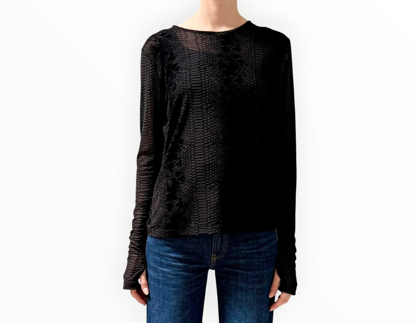 Camilla and Marc Figue Long Sleeve Top - Black - Size AU12