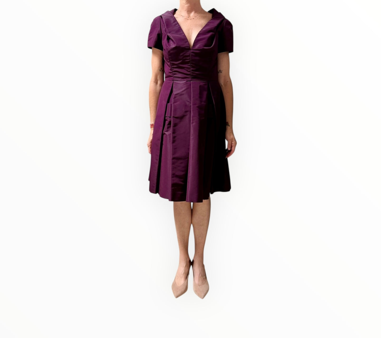 Prada Flared Skirt Dress - Purple - Size 42