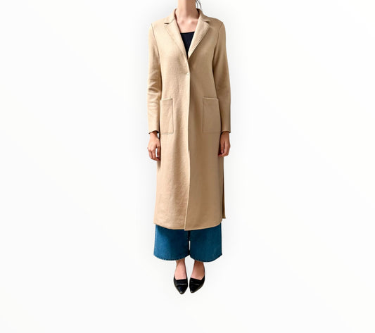 Harris Wharf Long Line Coat - Beige - Size 42