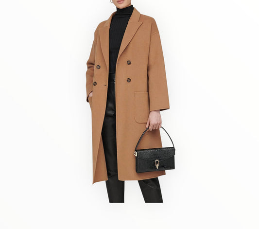 Anine Bing Dylan Coat - Camel - Size M