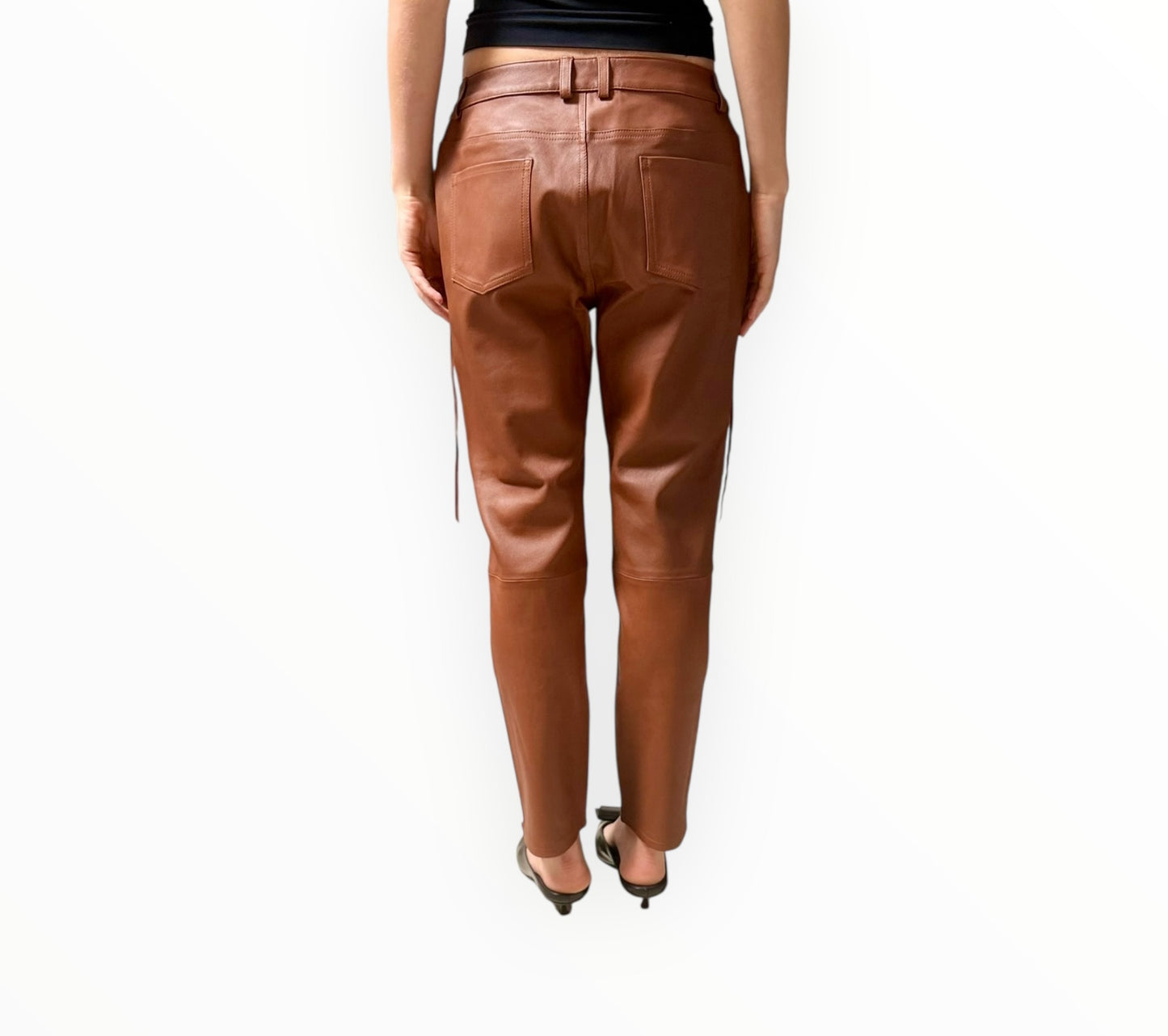 West 14th Leather Pants - Tobacco - Size S