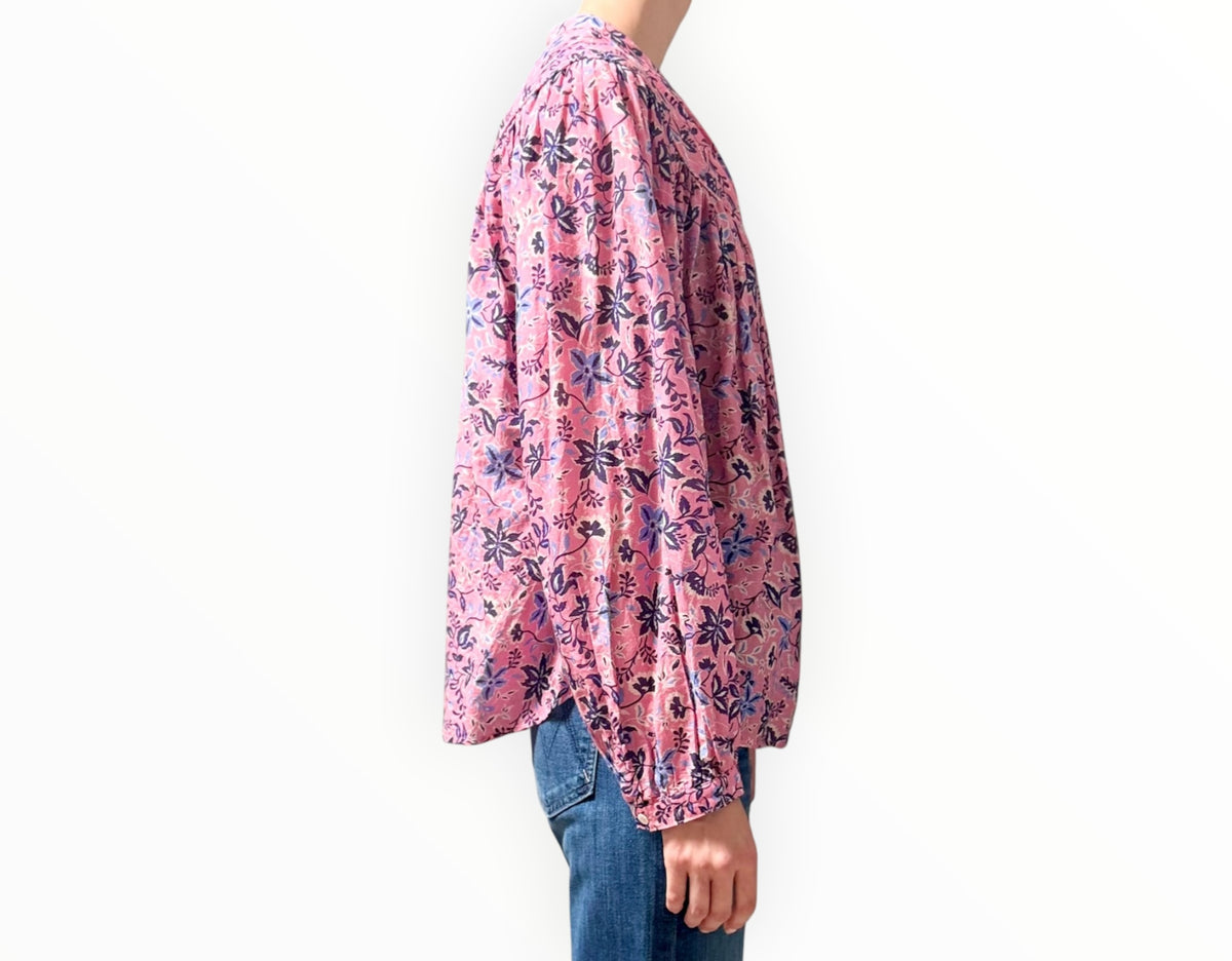 RT006568 - Xirena Cotton Silk Printed Shirt - Pink - Size M