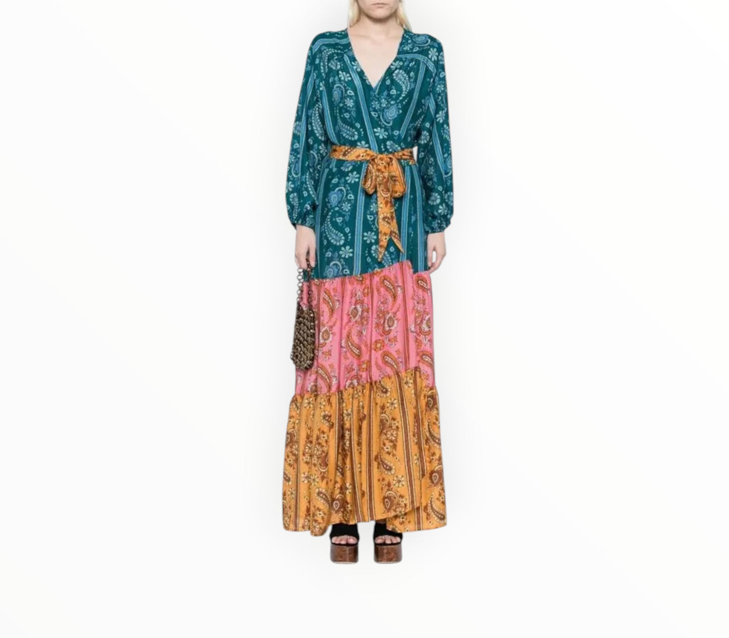 Hannah Artwear Emilia Silk Midi Dress - Multi - Size 00