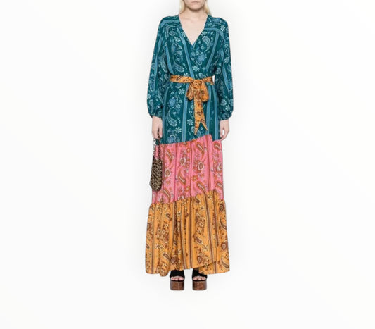 Hannah Artwear Emilia Silk Midi Dress - Multi - Size 00