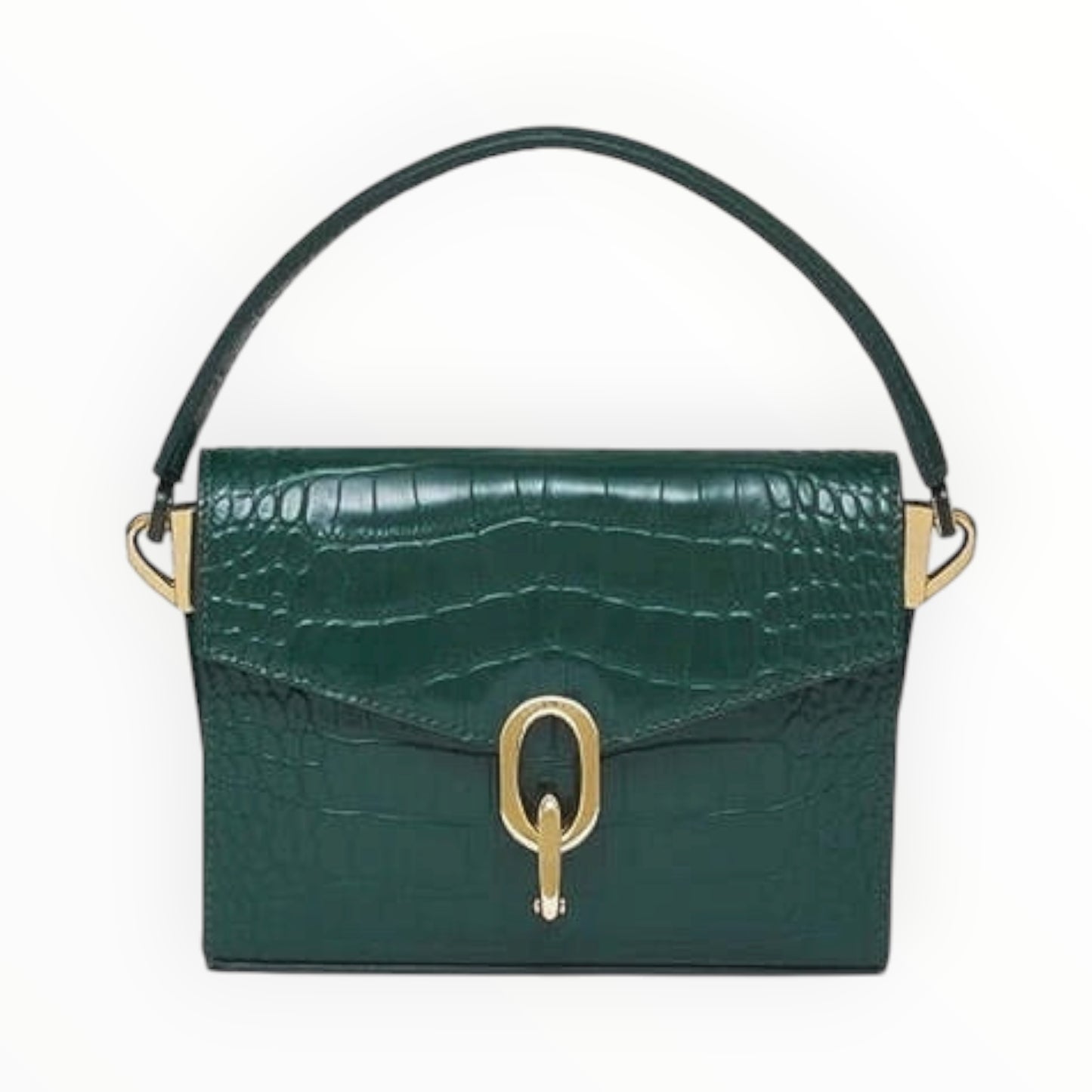 Anine Bing Mini Collette Bag - Emerald Green- Size H13cm x W18cm x D5cm