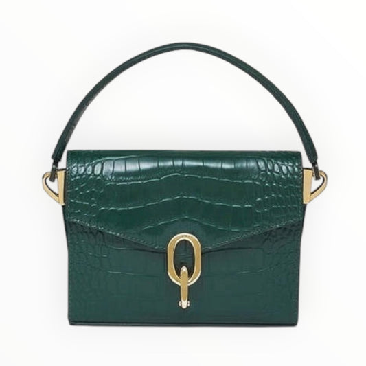 Anine Bing Mini Collette Bag - Emerald Green- Size H13cm x W18cm x D5cm