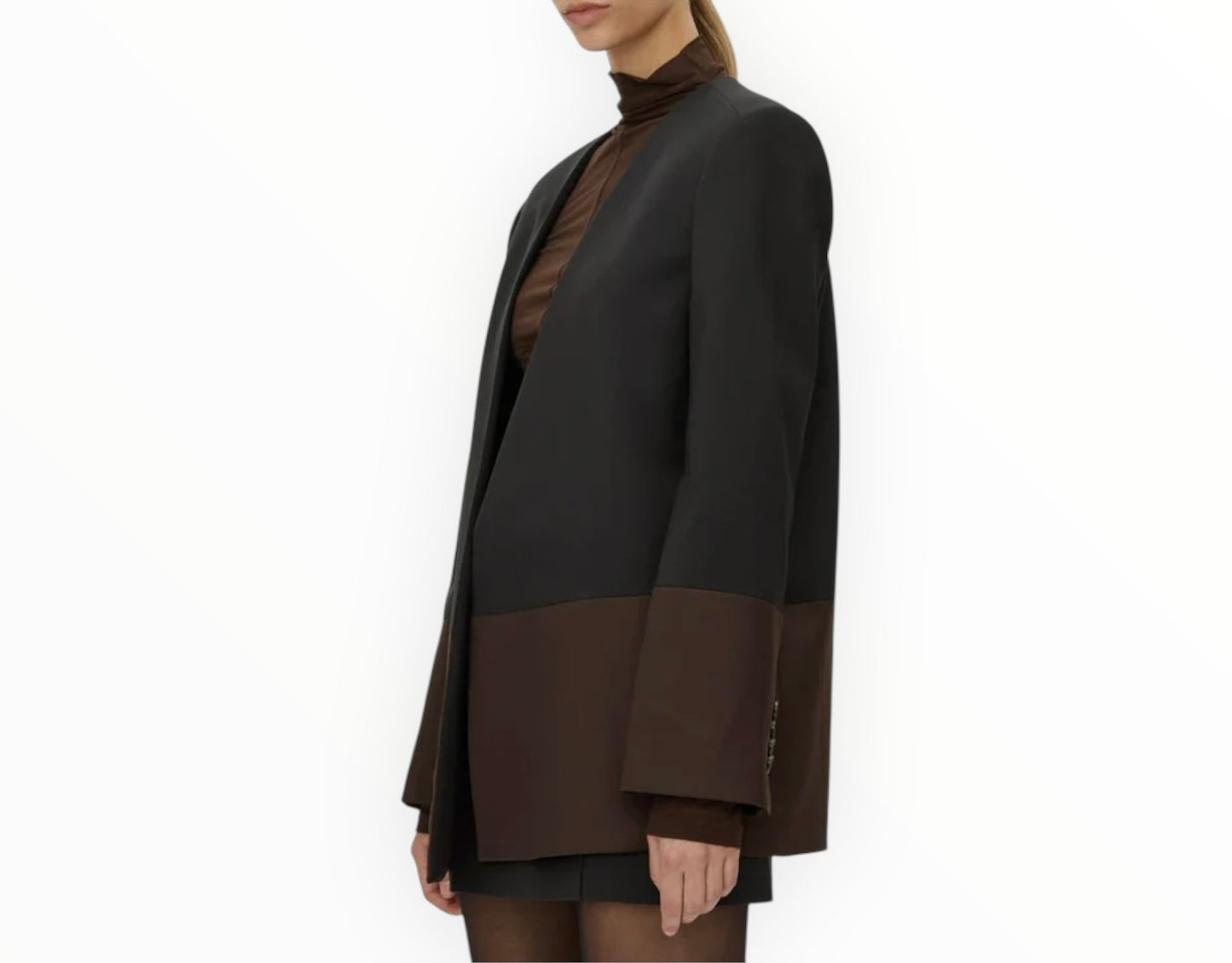 Camilla and Marc Vault Blazer - Black/Chocolate - Size 10