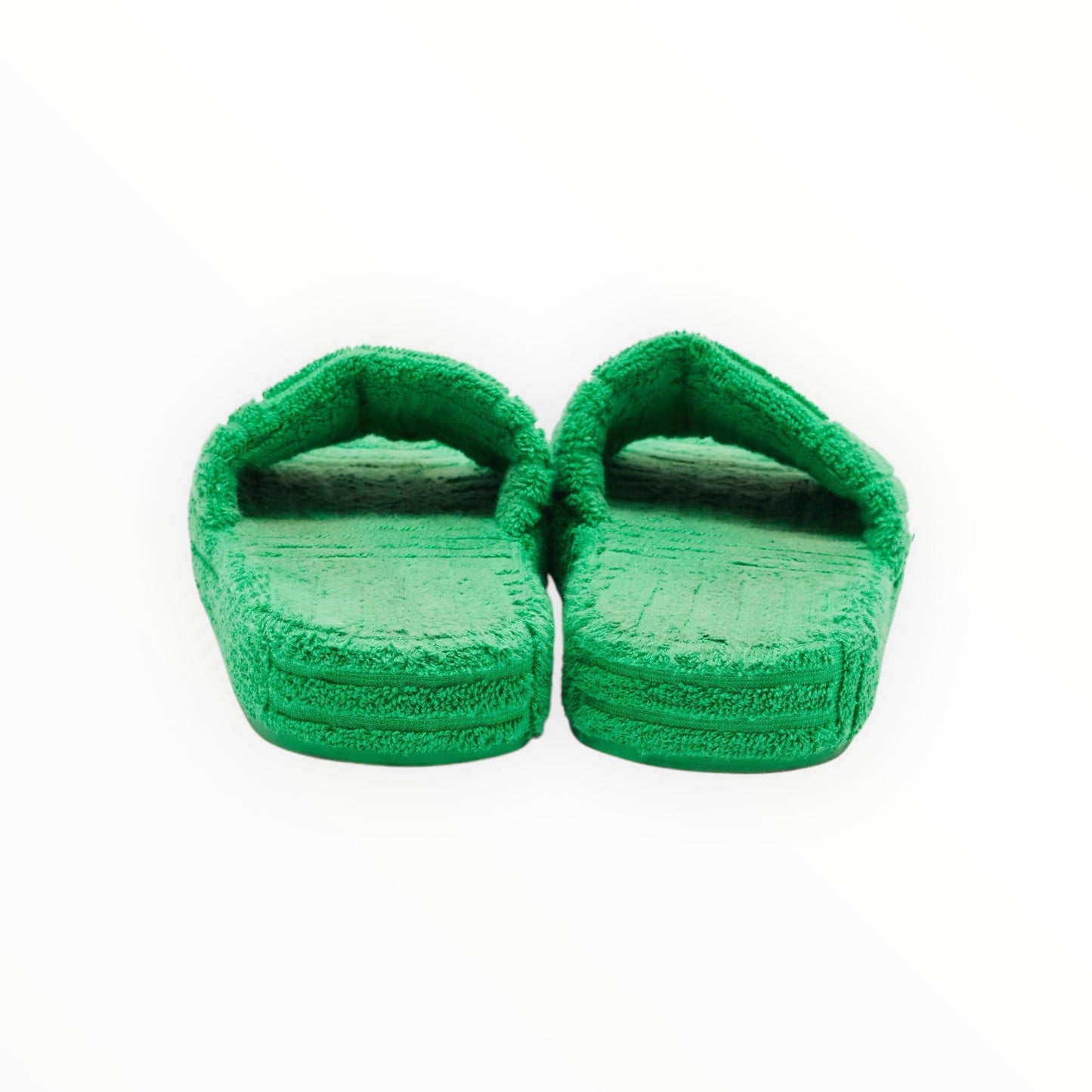 Bottega Veneta Terry Towelling Slides - Green - Size 39