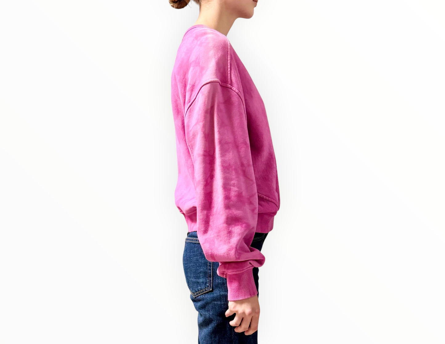 Isabel Marant Etoile Flocked Sweatshirt - Hot Pink - Size 38
