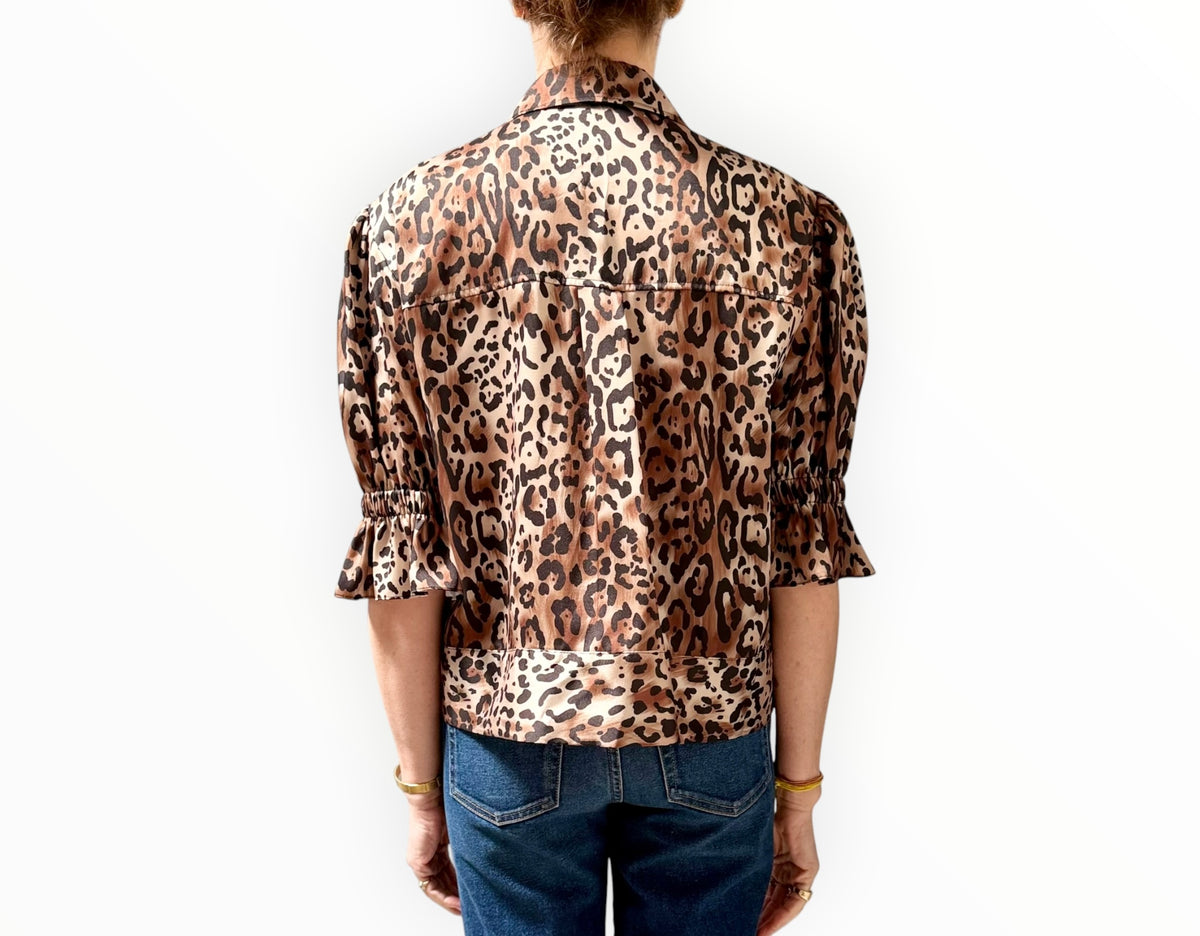 RT006288 - Cinq A Sept Holly Jacket - Animal Print - Size M
