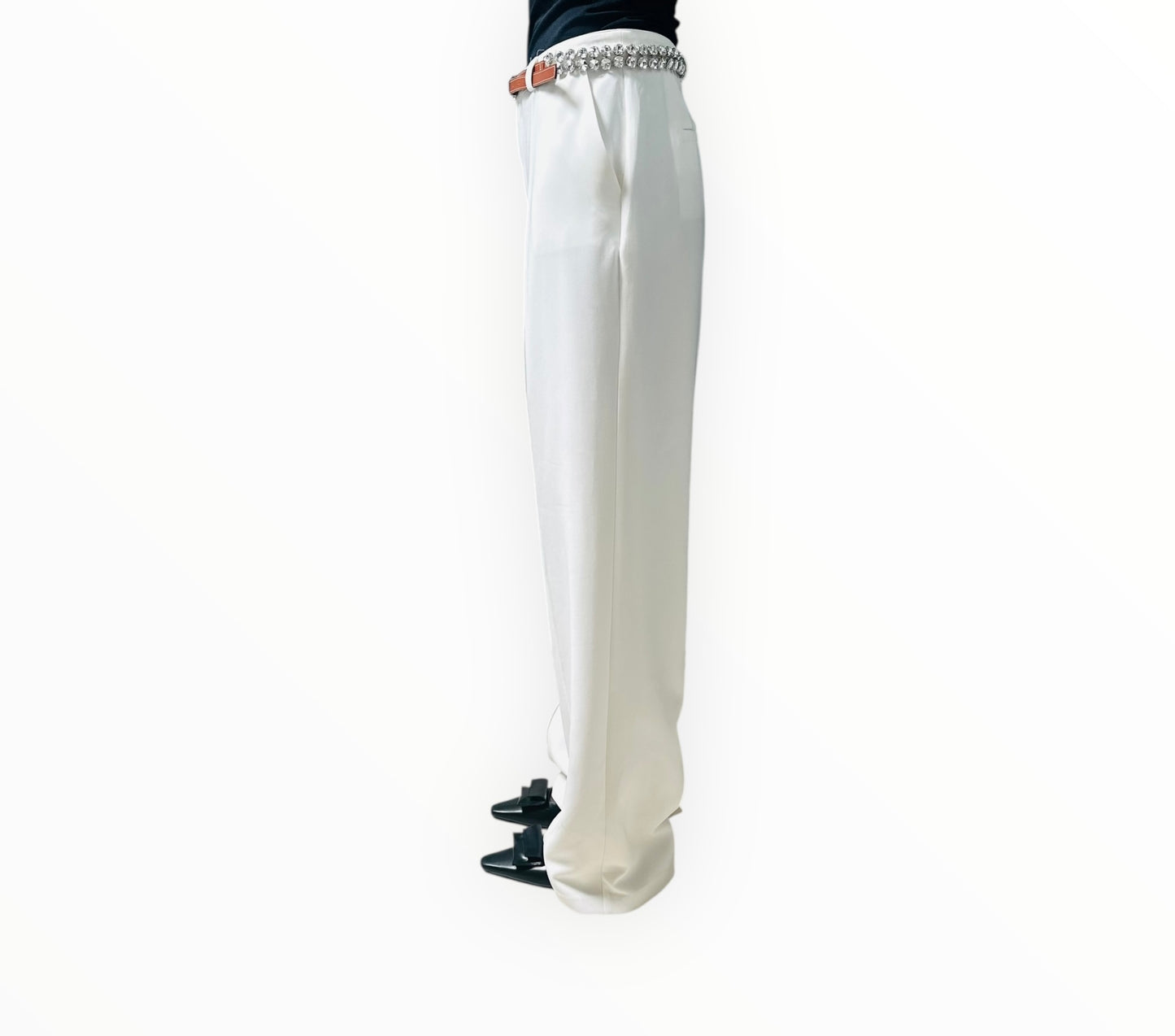 Cinq A Sept Rhinestone Pants - White - Size 10