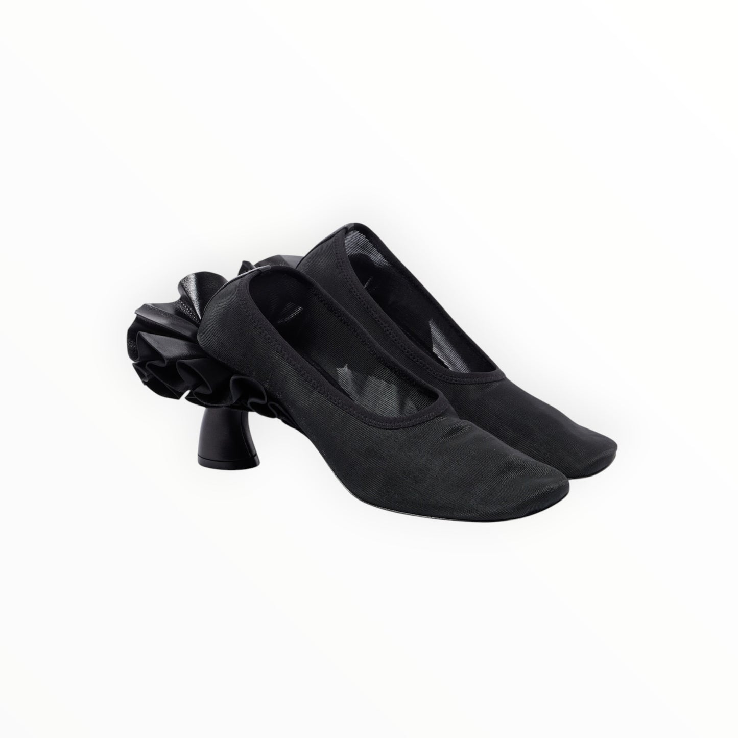 Dries Van Noten Frill Heel Shoes - Black - Size 39