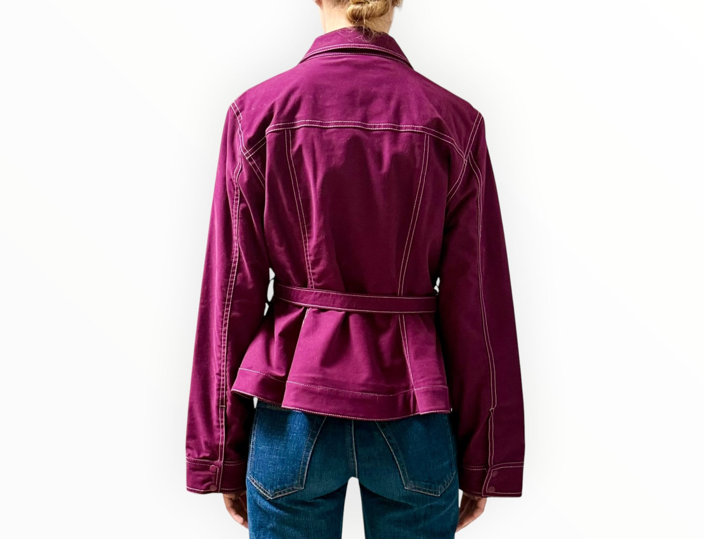 Stine Goya Idris Denim Jacket - Purple - Size M