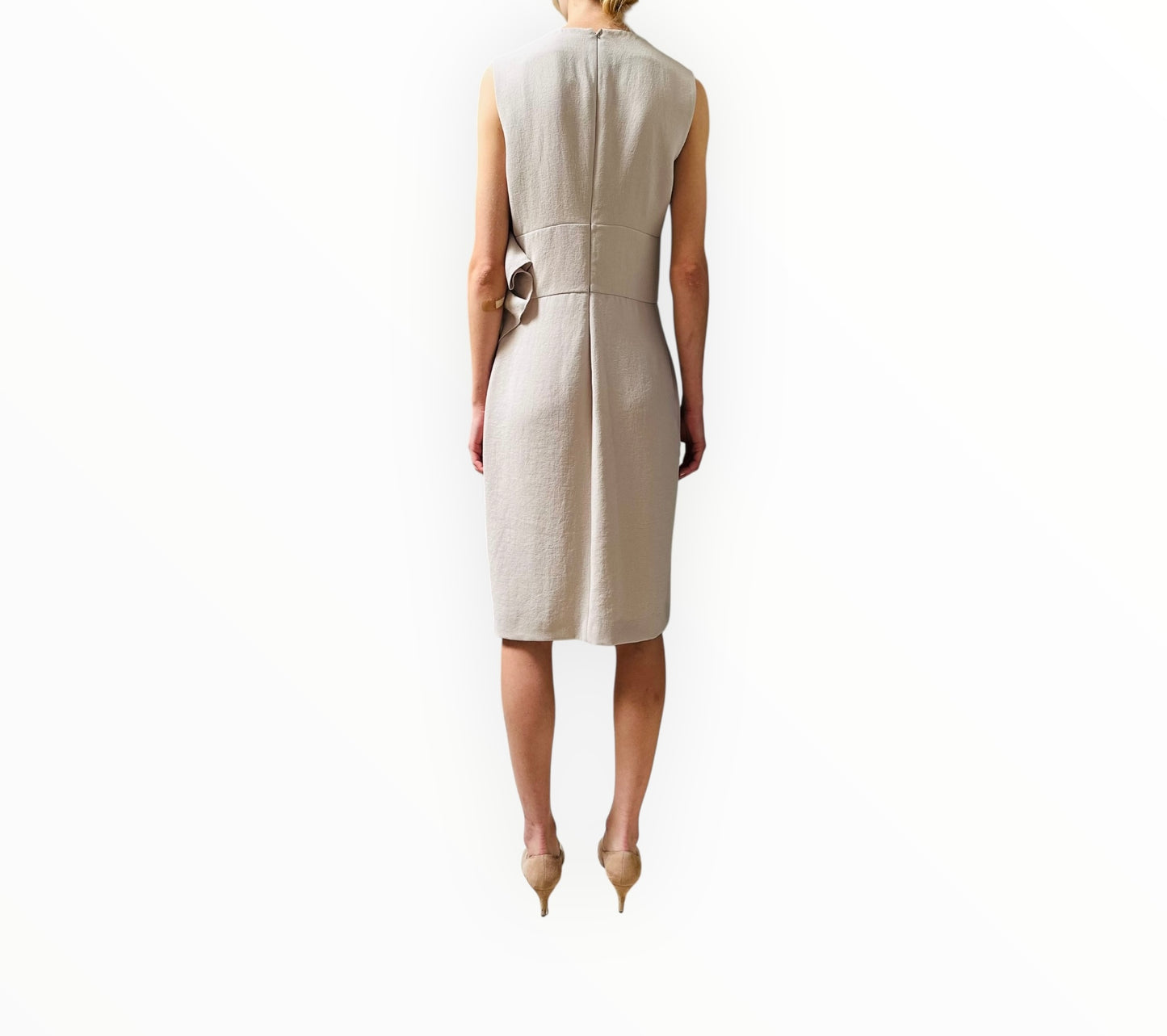 Bottega Veneta Shift Dress - Taupe - Size 42