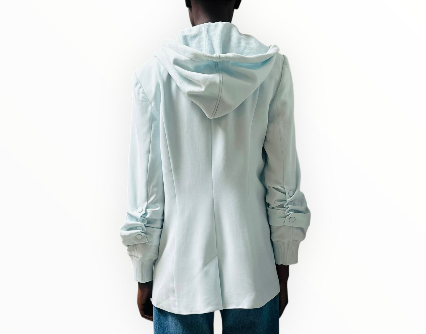 Cinq A Sept Hooded Khloe Jacket - Glacial Blue - Size 10